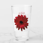 Red Gerbera Daisy Mother Day Glas (Rückseite)