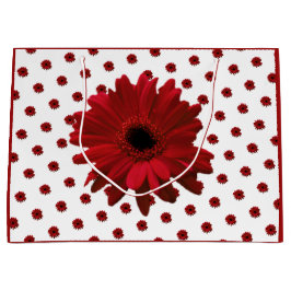 Red Gerbera Daisy Mother Day Große Geschenktüte