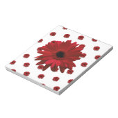 Red Gerbera Daisy Mother Day Notizblock (Rotiert)