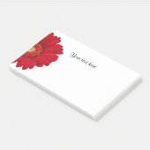 Red Gerbera Daisy Template Post-it Klebezettel (angewinkelt)