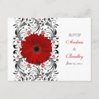 Red Gerbera Daisy UAWG Postcard