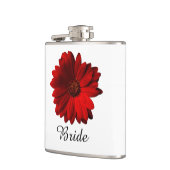 Red Gerbera Daisy Wedding Flachmann (Links)