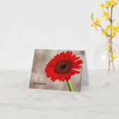 Red Gerbera Faltkarte Karte (Gelbe Blume)