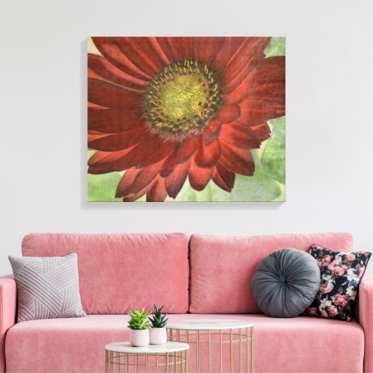 Red Gerbera Leinwanddruck (Insitu (Wohnzimmer))