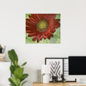Red Gerbera Poster (Heimbüro)