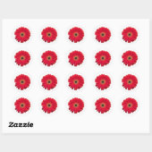 Red Gerbera Sticker (Blatt)