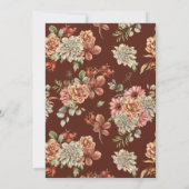 Red Gerbera & White Dahlia Brautparty Einladung (Rückseite)