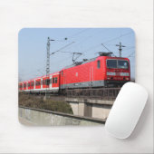 Red German Train Mousepad (Mit Mouse)
