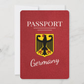 Red Germany Pass Einladung zur Hochzeit (Rückseite)