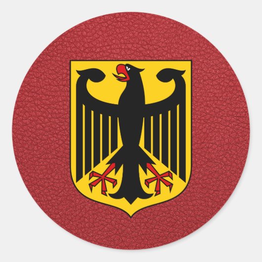 Red Germany Passport Runder Aufkleber (Vorderseite)