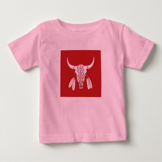 Red Ghost Dance Buffalo Baby rosa T - Shirt (Vorderseite)