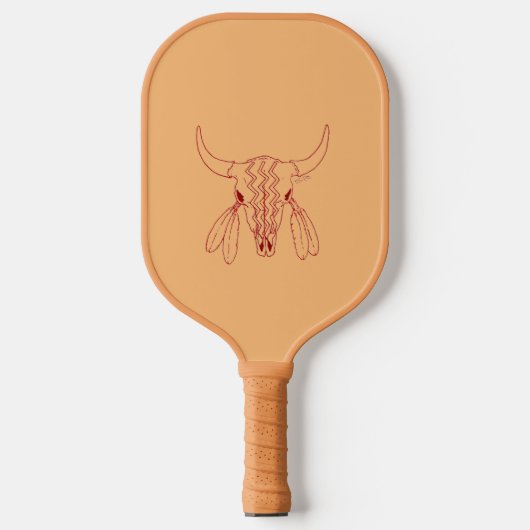 Red Ghost Dance Buffalo Bräuner Pickleball Paddel Pickleball Schläger (Vorderseite)