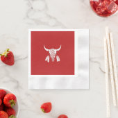 Red Ghost Dance Buffalo Cocktail Cocktail Papierse Serviette (Beispiel)