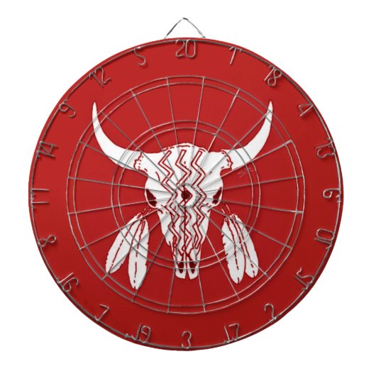 Red Ghost Dance Buffalo Dartboard Dartscheibe (vorne)