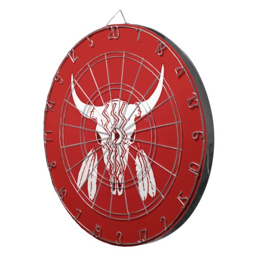 Red Ghost Dance Buffalo Dartboard Dartscheibe (Vorderseite rechts)