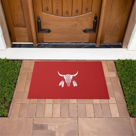 Red Ghost Dance Buffalo Doormat Fußmatte (Außenbereich)