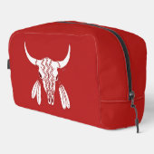 Red Ghost Dance Buffalo Dopp Kit Waschbeutel (Rechte Ecke)