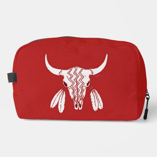 Red Ghost Dance Buffalo Dopp Kit Waschbeutel (Vorderseite)