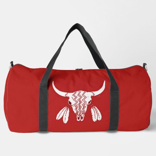Red Ghost Dance Buffalo Duffel Tasche (Vorderseite)