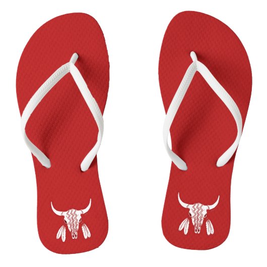 Red Ghost Dance Buffalo Flip Flops Badesandalen (Fußbett)