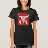 Red Ghost Dance Buffalo Frauen schwarzer T - Shirt (Vorderseite)