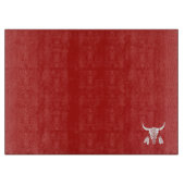 Red Ghost Dance Buffalo Glasschneidebrett Schneidebrett (Vorderseite)