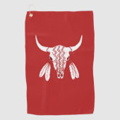 Red Ghost Dance Buffalo Golf Handtuch (Vorderseite)