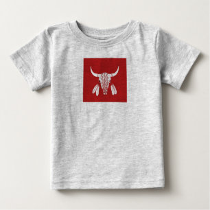 Red Ghost Dance Buffalo graues Baby Shirt