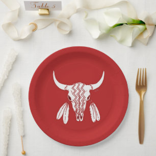 Red Ghost Dance Buffalo große Teller