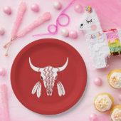 Red Ghost Dance Buffalo große Teller (Party)