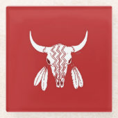 Red Ghost Dance Buffalo Klarglas Untersetzer (Vorderseite)
