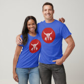 Red Ghost Dance Buffalo kreisblauer T - Shirt (Unisex)