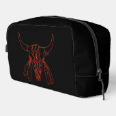 Red Ghost Dance Buffalo Line Black Dopkit Waschbeutel (Rechte Ecke)