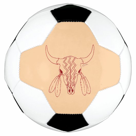 Red Ghost Dance Buffalo Line Bräuner Fußball (Vorderseite)