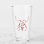 Red Ghost Dance Buffalo Line Glas Tumbler (Vorderseite)