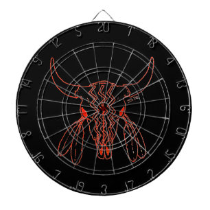 Red Ghost Dance Buffalo Line schwarze Dartboard Dartscheibe