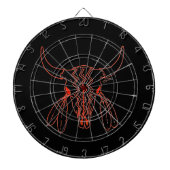 Red Ghost Dance Buffalo Line schwarze Dartboard Dartscheibe (vorne)