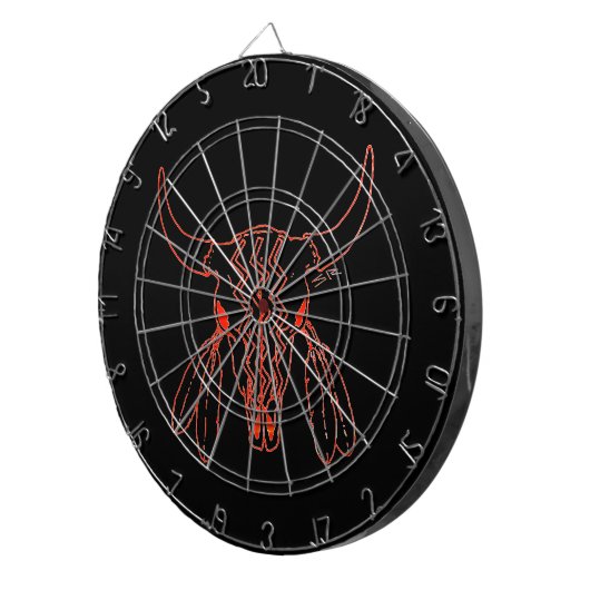 Red Ghost Dance Buffalo Line schwarze Dartboard Dartscheibe (Vorderseite rechts)