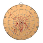Red Ghost Dance Buffalo Line tan Dartboard Dartscheibe (vorne)