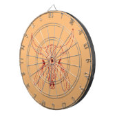 Red Ghost Dance Buffalo Line tan Dartboard Dartscheibe (Vorderseite rechts)