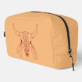 Red Ghost Dance Buffalo Line tan Dopkit Waschbeutel (Rechte Ecke)
