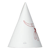 Red Ghost Dance Buffalo Line Weiße Party Hüte Partyhütchen (Links)