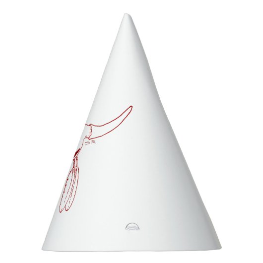 Red Ghost Dance Buffalo Line Weiße Party Hüte Partyhütchen (Rechts)