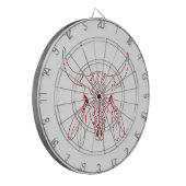 Red Ghost Dance Buffalo Line Weißes Dartboard Dartscheibe (Vorderseite Links)