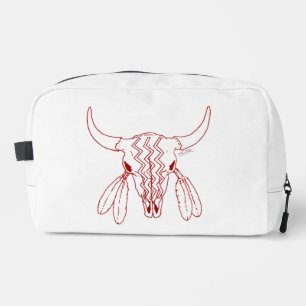 Red Ghost Dance Buffalo Line White Dopkit Waschbeutel