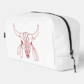 Red Ghost Dance Buffalo Line White Dopkit Waschbeutel (Rechte Ecke)