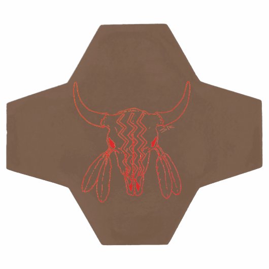 Red Ghost Dance Buffalo Linie braune Fußball (Flach)