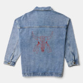 Red Ghost Dance Buffalo Linie Frauen Denim Jacke (Rückseite)