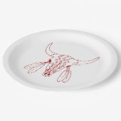 Red Ghost Dance Buffalo Linie große Teller (Schrägansicht)