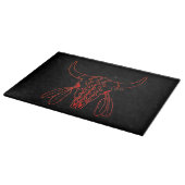 Red Ghost Dance Buffalo Linie schwarze Schneidebre Schneidebrett (Ecke)